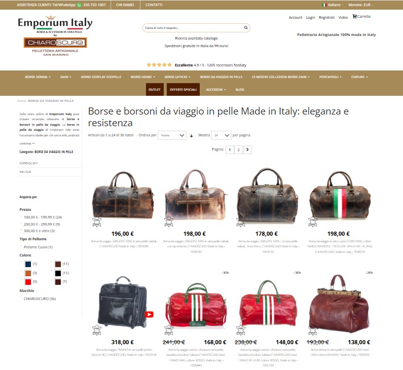 Borsoni da viaggio Emporium Italy