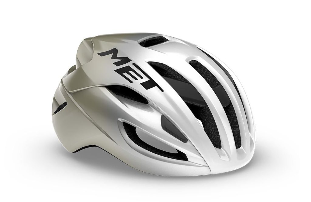 Casco bici MET Rivale Mips silver gray lucido 3HM132 GY1