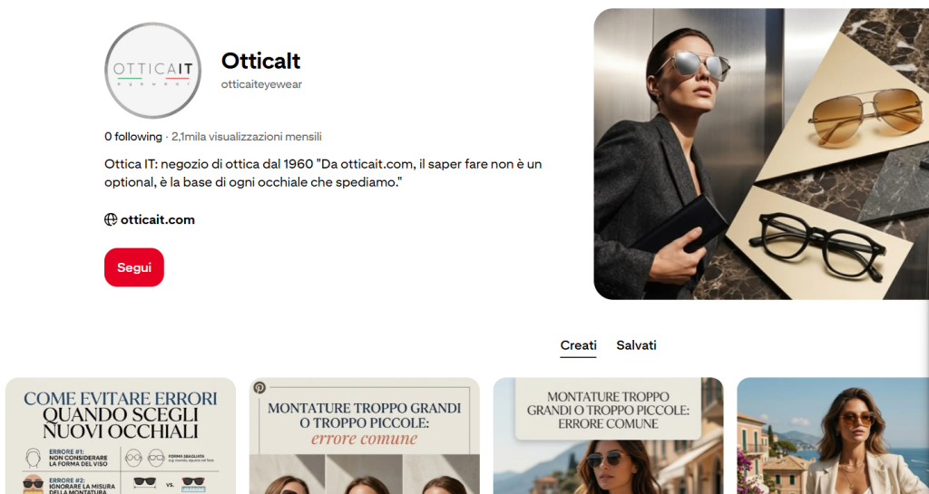 Tendenze eyewear su Pinterest ecco le bacheche segrete di OtticaIT da sfogliare subito