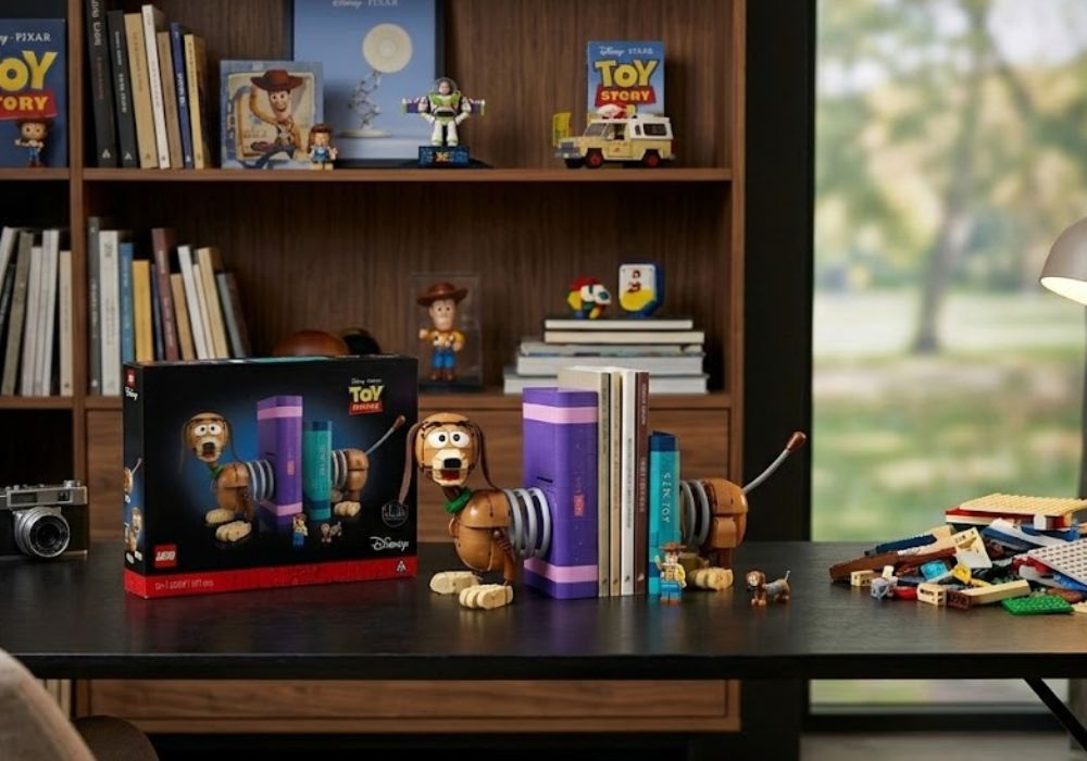 Toy Story 5 riaccende la passione dei collezionisti arriva il fermalibri LEGO di Slinky
