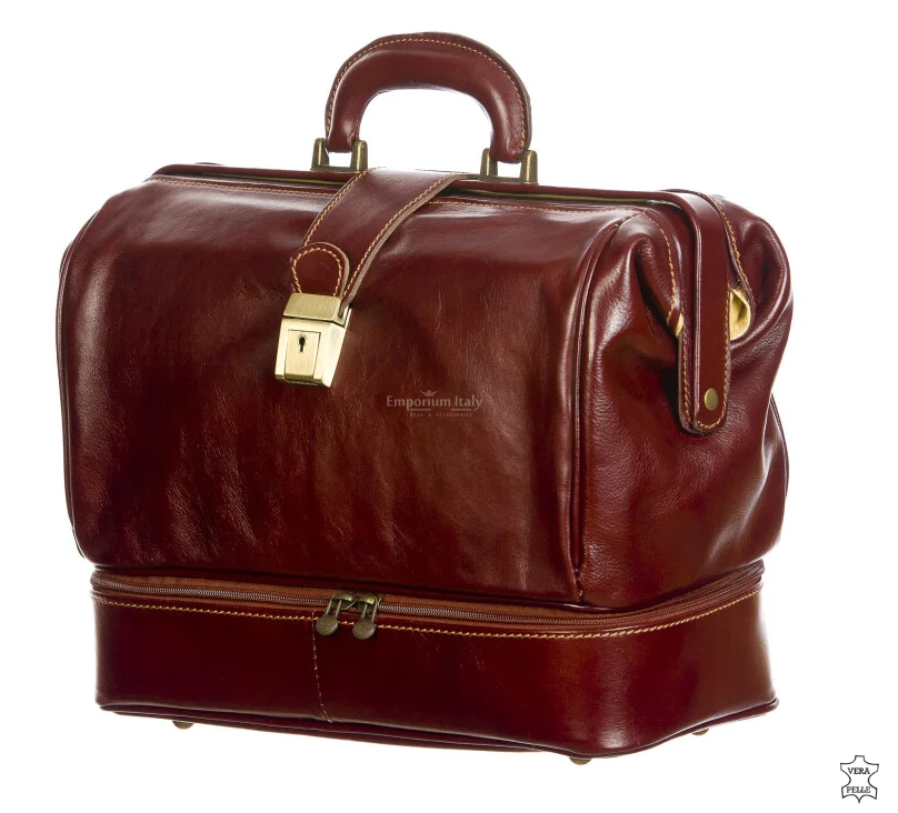 Borsa da dottore in vera pelle pronta consegna