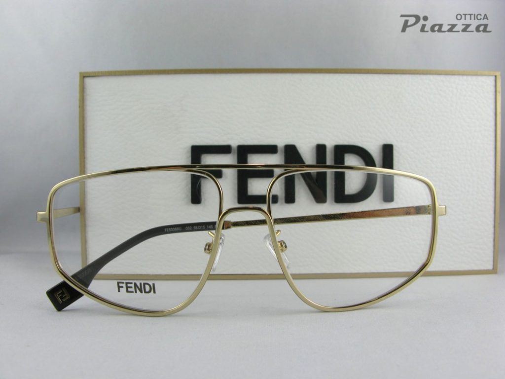 Fendi occhiali metallo dorato fe50088u 032 ottica piazza san marino