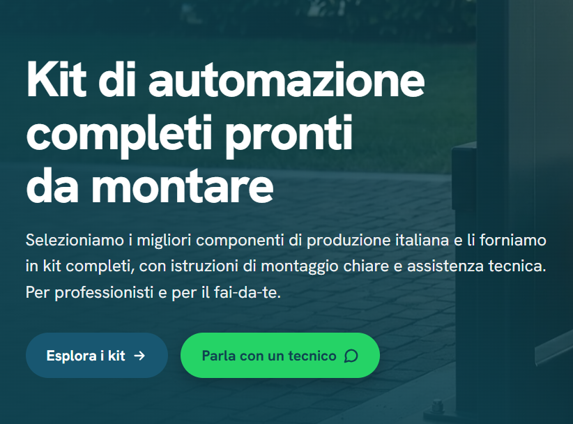 Nuovo codice sconto kit automazioni