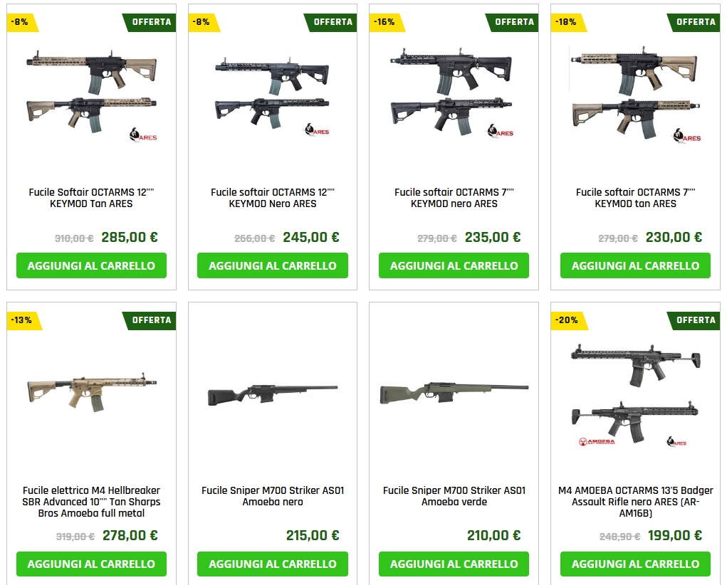 Offerte last minute softair shop softairrastelli