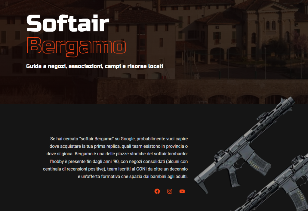 Softair Bergamo informazioni utili