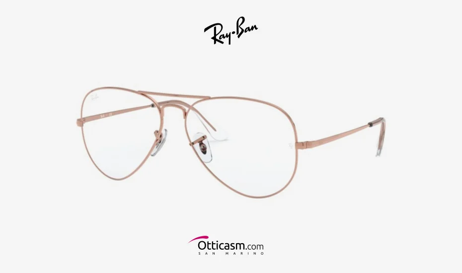 Occhiali aviator optics graduabili ray ban rx 6489 in primo piano