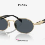 Occhiali da sole prada pr 65zs zvn09t ovale oro che conquista milano