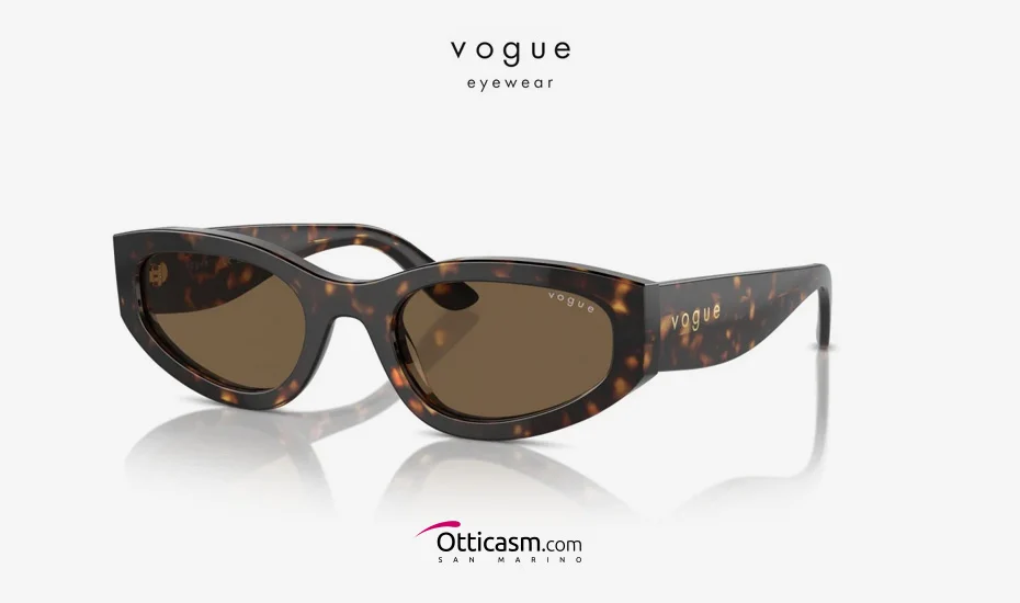 Occhiali vogue vo5585s havana lente marrone profilo irregolare
