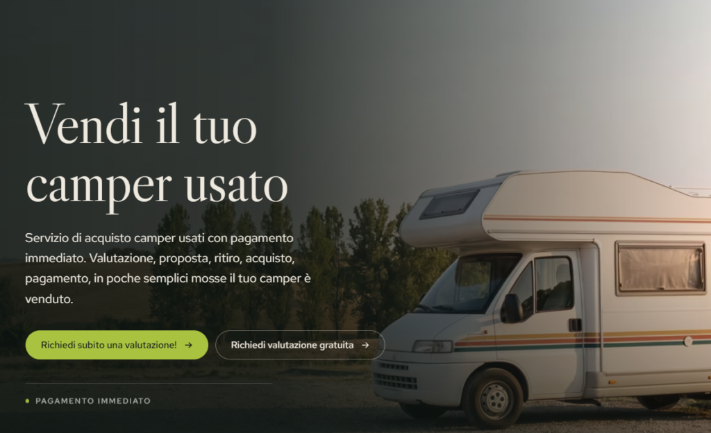 Trasformare il camper usato in denaro