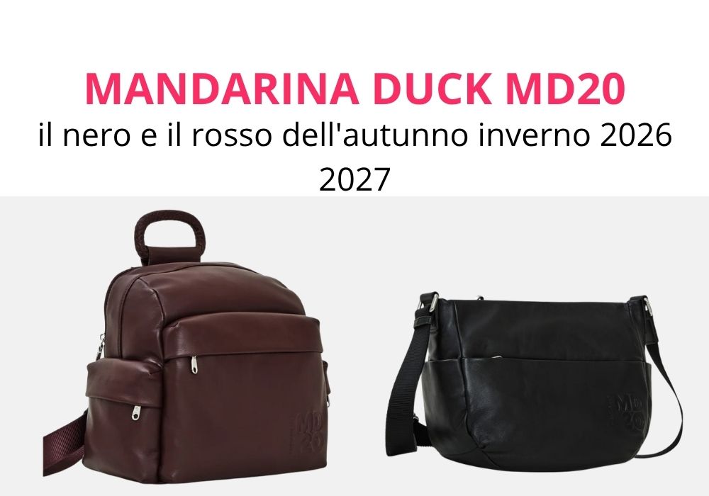 Mandarina Duck MD20 il nero e il rosso dell'autunno inverno 2026