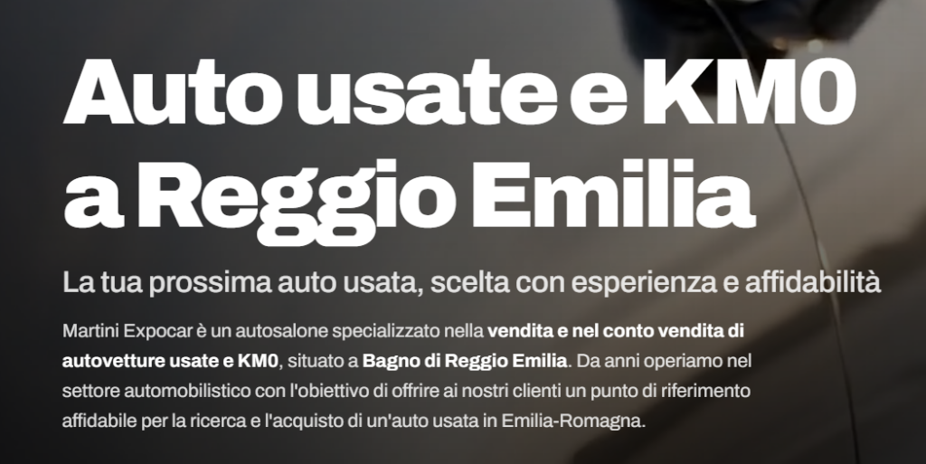Concessionario auto usate e KM0 a Reggio Emilia